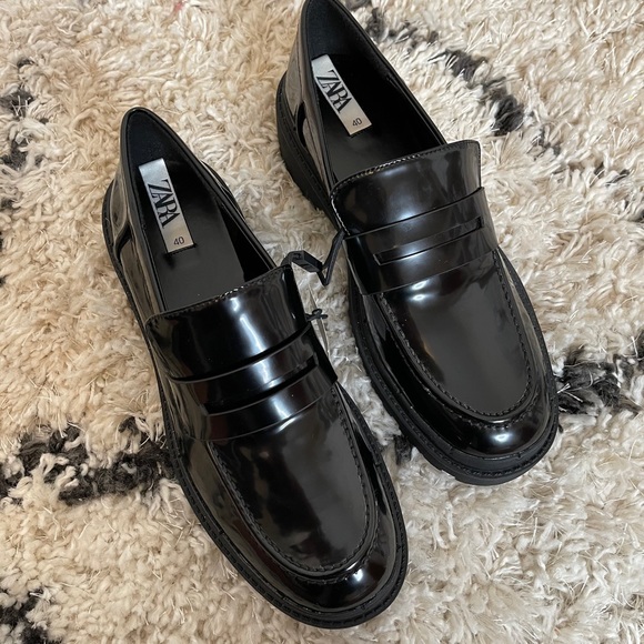 Zara | Shoes | Zara Black Chunky 